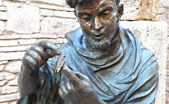 St. Francis Assisi photo by Carlo Raso, of a sculpture by Fiorenzo Bacci. https://www.flickr.com/photos/70125105@N06/22584780344/