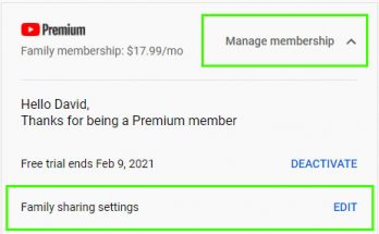 Add a family member to YouTube Premium