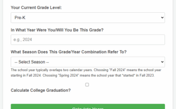 Grade Year Calculator Preview
